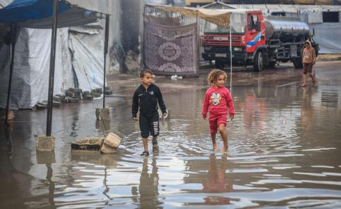 غرق خيام النازحين - توضيحية