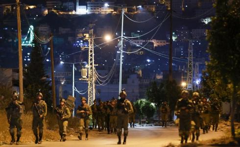 نابلس - إصابة فلسطيني واعتقال آخرين