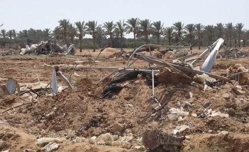 دمار الأراضي الزراعة في غزة