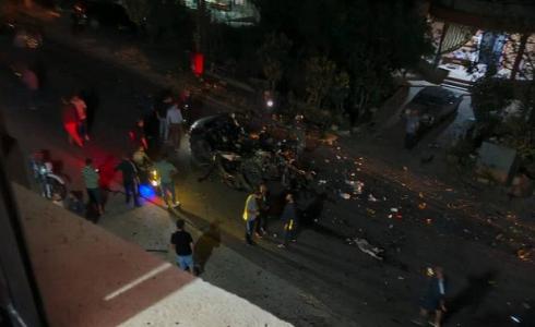 المركبة المستهدفة في بلدة فرون