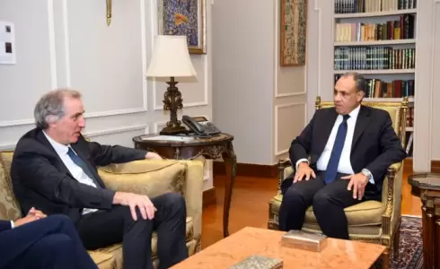 استقبال وزير الخارجية المصري وفدًا أوروبيًا