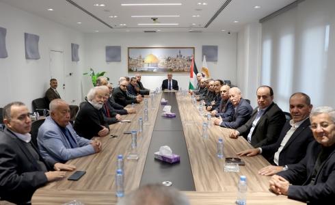 لقاء حسين الشيخ مع وفد من المتقاعدين العسكريين