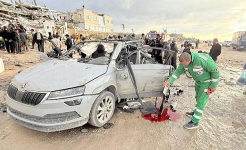 أول صورة للمركبة المستهدفة في مدينة غزة