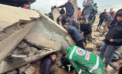 انهيارات واسعة خلال المنخفض الجوي في قطاع غزة