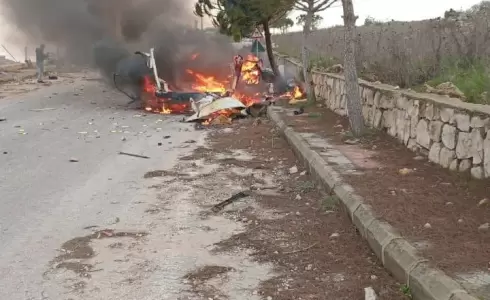 غارة إسرائيلية تستهدف سيارة بين بلدتي مركبا وعديسة جنوبي لبنان