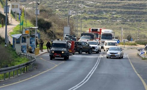 حاجز عسكري إسرائيلي في قلقيلية