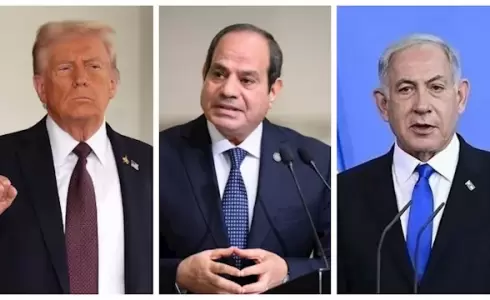 نتنياهو والسيسي وترامب