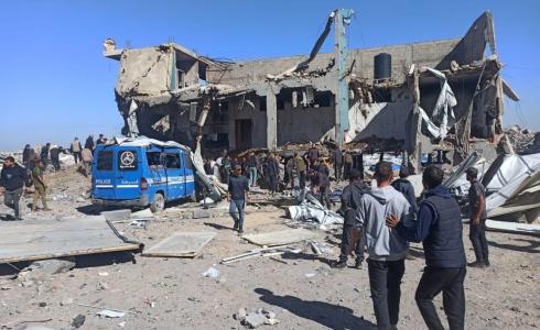 استهداف مركز الشيخ رضوان في مدينة غزة