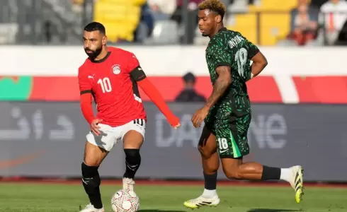 من مباراة مصر ونيجيريا اليوم