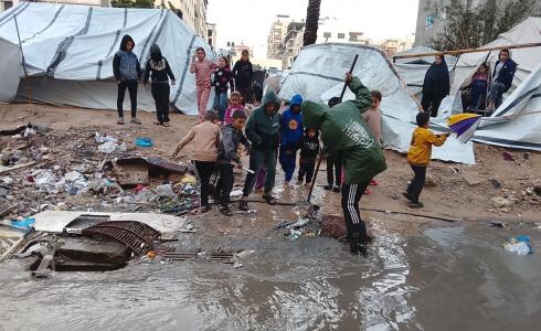 بلدية غزة: نعمل على مدار الساعة لتصريف مياه الأمطار