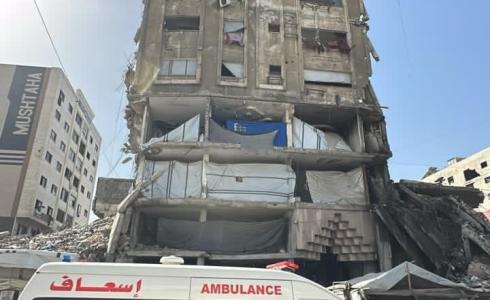 4 إصابات في استهداف إسرائيلي لمبنى "شوا وحصري" وسط غزة