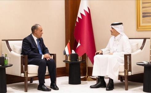 لقاء سابق يجمع وزراء خارجية مصر وقطر