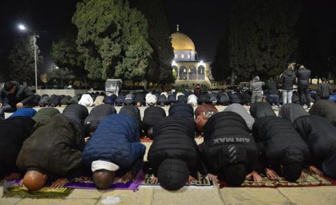 صلاة التراويح لأمس في المسجد الأقصى