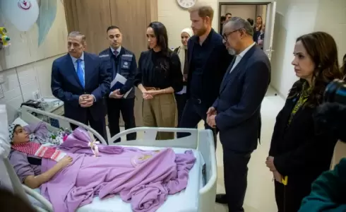 الأمير هاري وميغان يلتقيان بالنازحين من غزة