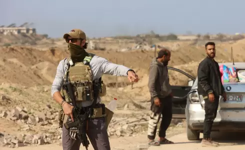 شركة أمن أميركية خلال علمها في غزة