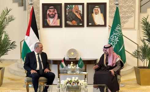 تفاصيل لقاء وفد فلسطيني برئاسة "الشيخ" مع وزير الخارجية السعودي