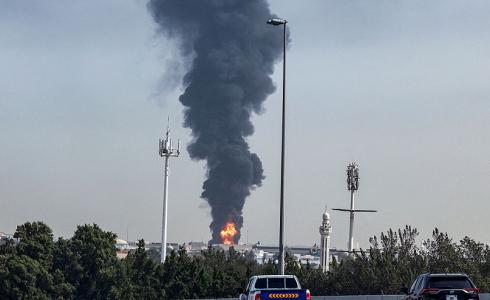 من مكان الهجوم الإيراني بمسيّرة واندلاع حريق بمطار دبي الدولي (Gettyimages)