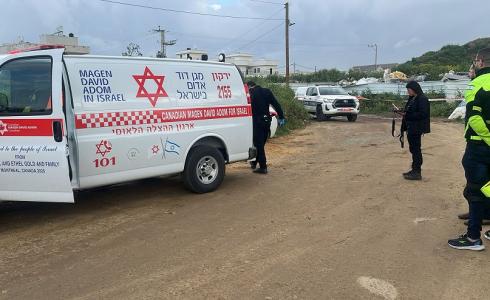 من مكان الجريمة بالطيرة، اليوم