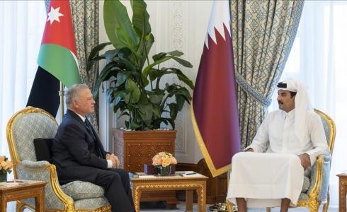 أمير قطر وملك الأردن