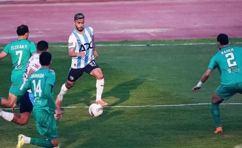 من مباراة بيراميدز والمصري اليوم