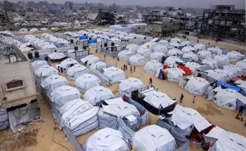 الخيام في قطاع غزة