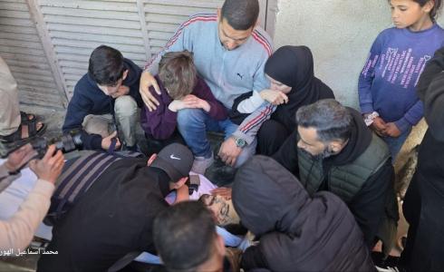 في وداع الشهيد الصحفي محمد وشاح الذي استشهد أمس