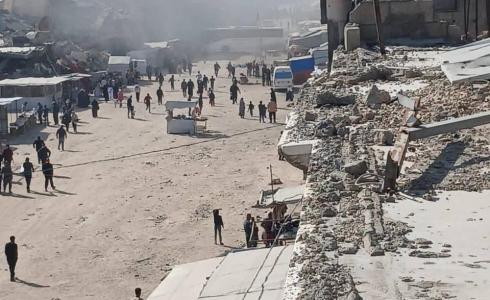من مكان استهداف مركز شرطة الشيخ رضوان اليوم