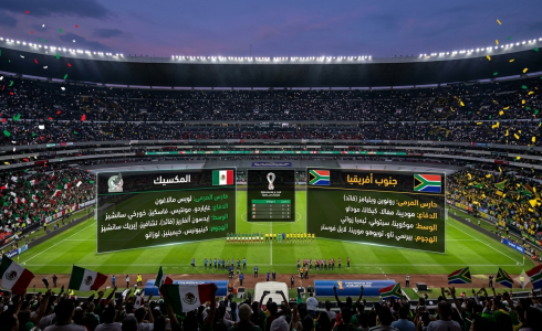 التشكيلة الرسمية لمباراة المكسيك وجنوب أفريقيا