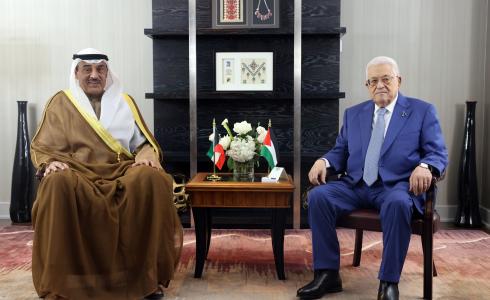 الرئيس عباس مع ولي عهد الكويت - أرشيف