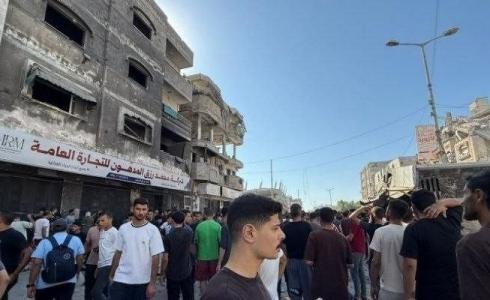 من مكان القصف الإسرائيلي على حي النصر