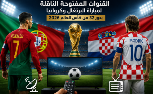 القنوات المفتوحة الناقلة لمباراة البرتغال وكرواتيا بدور 32 من كأس العالم 2026