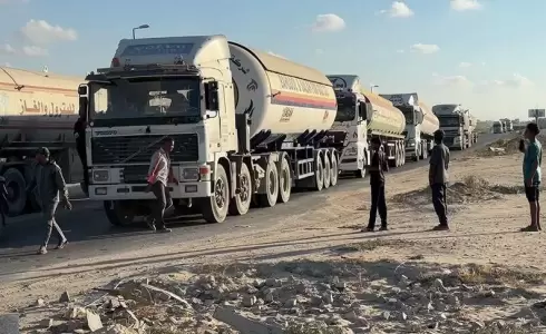شاحنات الغاز إلى غزة - توضيحية