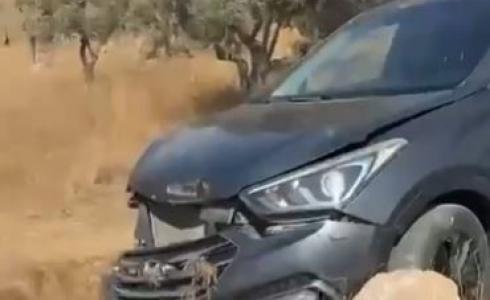 مستوطنون يصدمون مركبة قرب قرية المغير برام الله