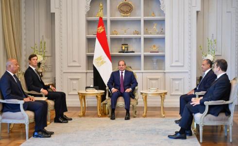 لقاء السيسي وكوشنر في القاهرة