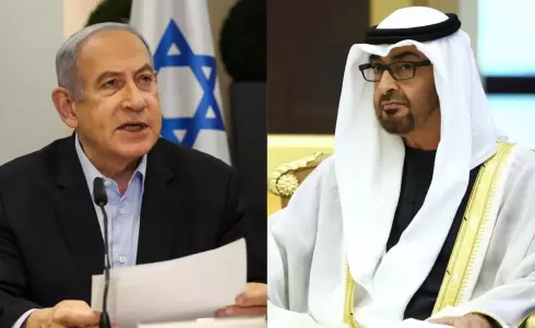 محمد بن زايد ونتنياهو