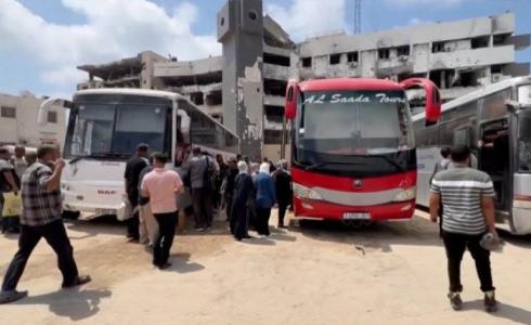 حافلات نقل الطواقم الطبية في غزة