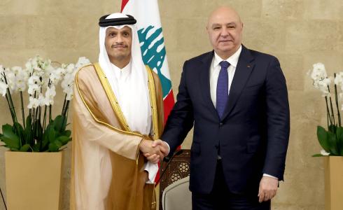 الرئيس اللبناني ورئيس الوزراء القطري