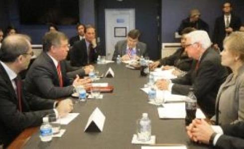 العاهل الأردني خلال لقائه رؤساء واعضاء الكونجرس الأميركي 