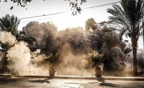قصف إسرائيلي على مبنى الكتيبة غرب غزة - أرشيفية