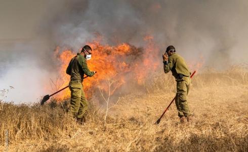 حريق في غلاف غزة