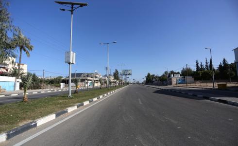شوارع قطاع غزة في ظل حالة الإغلاق