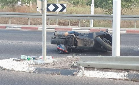 إصابة شاب بحادث طرق على مفرق مجد الكروم