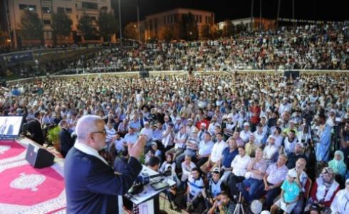 بنكيران مخاطبا مؤيدي حزب العدالة والتنمية خلال مهرجان انتخابي