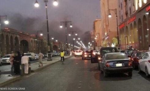 جانب من الهجوم الانتحاري قرب الحرم النبوي الشريف