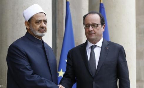 شيخ الأزهر والرئيس الفرنسي