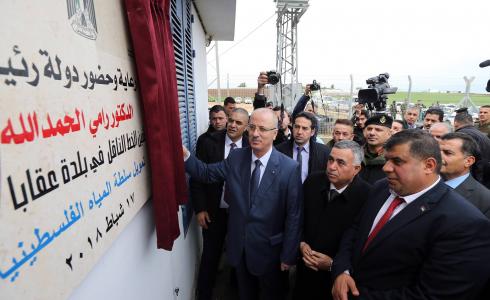 الحمدالله يدشن خط ناقل في طوباس