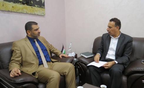 جانب من اجتماع النائب العام في غزة مع الهيئة المستقلة 