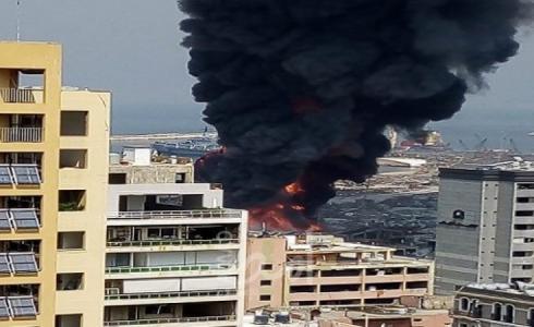 حريق جديد في مرفأ بيروت 