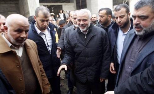 هنية لحظة وصوله قطاع غزة