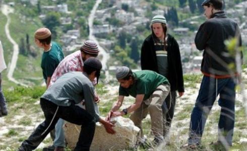 مستوطنون يغلقون شوارع - ارشيف